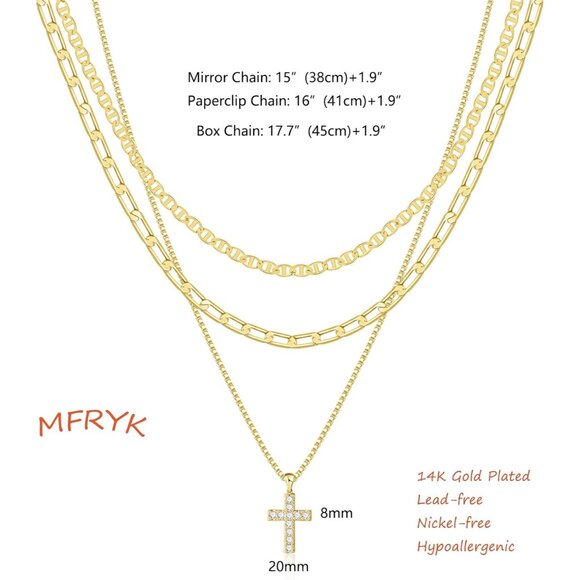 Elegant Gold & Silver Plated 3-Layered Necklaces - Perfect for Layering Style - Picture 7 of 9